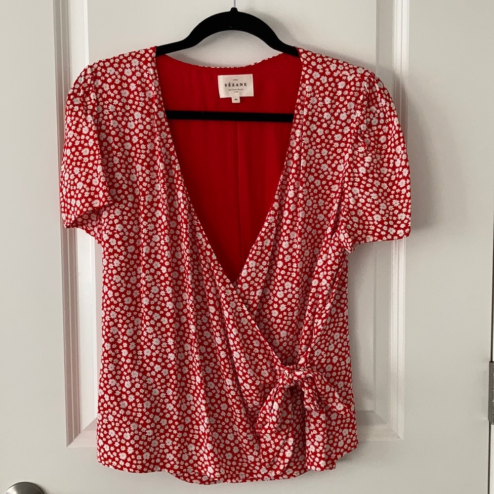 Sezane Floral Blouse
